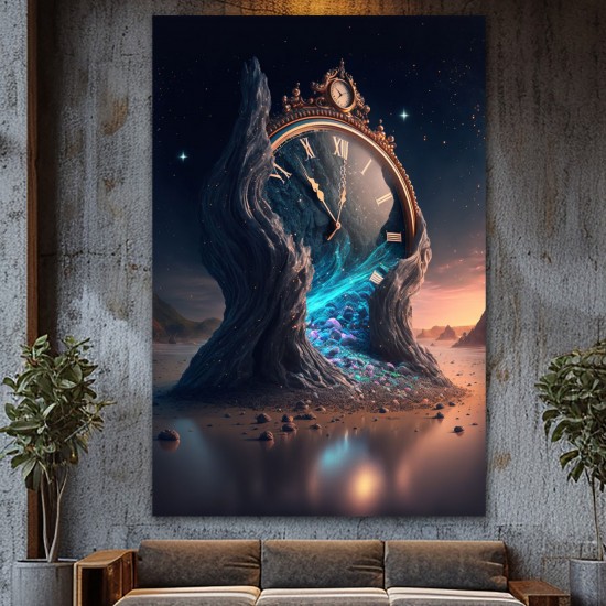 Melting clock - Πίνακας σε καμβά