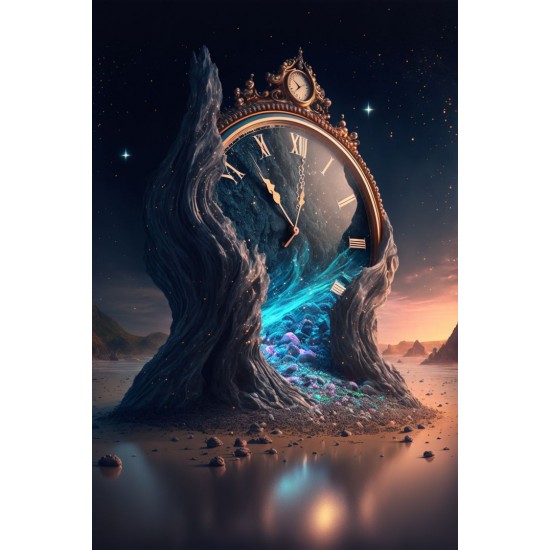 Melting clock - Πίνακας σε καμβά