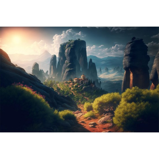 Meteora in Greece - Πίνακας σε καμβά