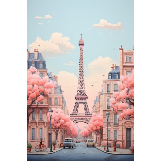 Minimal Paris - Πίνακας σε καμβά Κάδρα / Καμβάδες