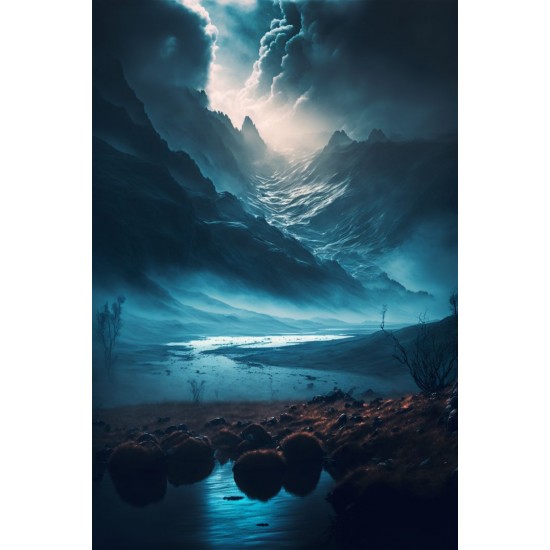 Mist landscape - Πίνακας σε καμβά Κάδρα / Καμβάδες