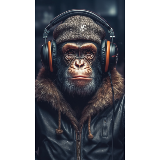 Monkey in style - Πίνακας σε καμβά