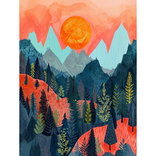 Mountains - Πίνακας σε καμβά - Πίνακας σε καμβά Κάδρα / Καμβάδες