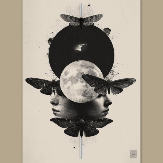 Night butterfly - Πίνακας σε καμβά - Πίνακας σε καμβά Κάδρα / Καμβάδες