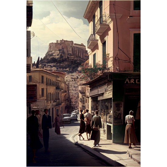 Old Athens - Πίνακας σε καμβά