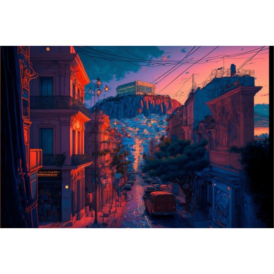 Old city 1 - Πίνακας σε καμβά