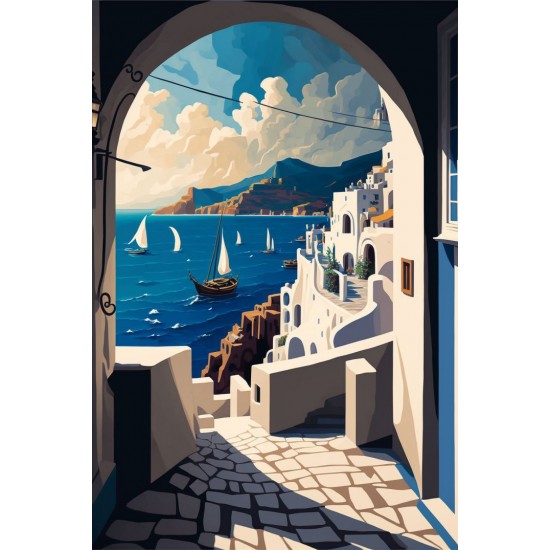 Path with view 3 - Πίνακας σε καμβά