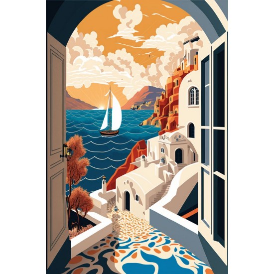 Path with view - Πίνακας σε καμβά