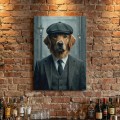 royal pet portrait σκύλος ντυμένος βασιλιάς και σκύλος peaky blinders gangster ai art