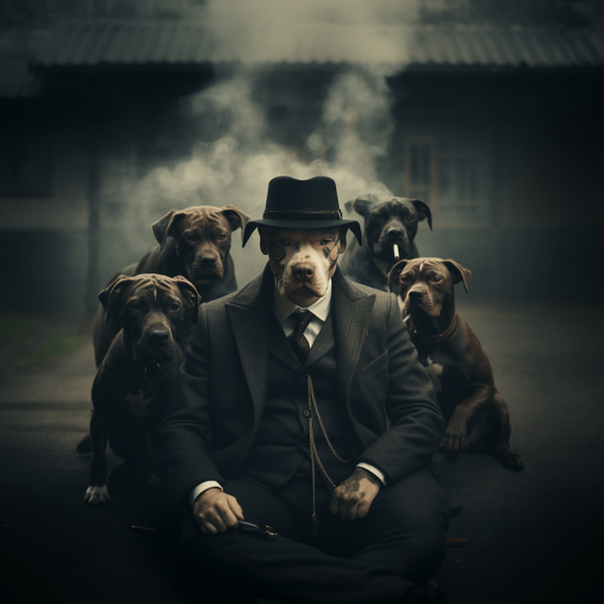 Pitbull - Mafia animals - Πίνακας σε καμβά