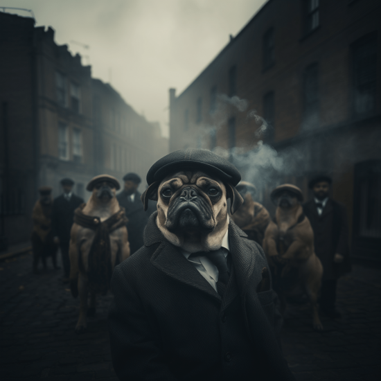 Pug - Mafia animals - Πίνακας σε καμβά