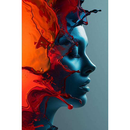 Red wave -  Πίνακας σε καμβά