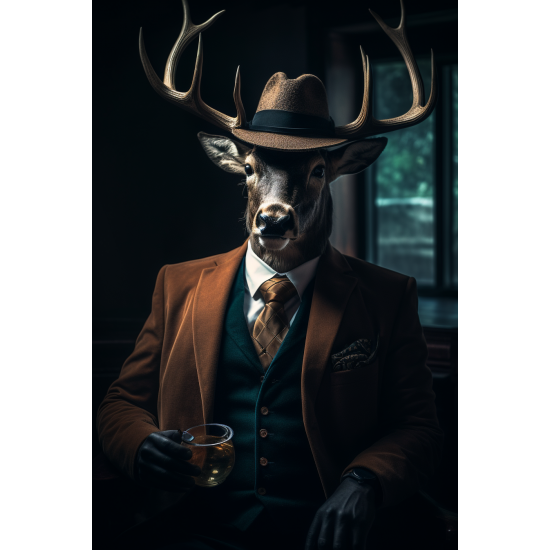 Reindeer brandy - Πίνακας σε καμβά