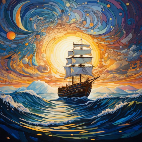 Sailing in the water 2 - Πίνακας σε καμβά