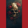 Skull and roses - Πίνακας σε καμβά - Πίνακας σε καμβά Κάδρα / Καμβάδες