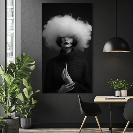 Smoking a cigarette - Πίνακας σε καμβά