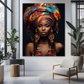 Stunning African woman - Πίνακας σε καμβά - Πίνακας σε καμβά Κάδρα / Καμβάδες