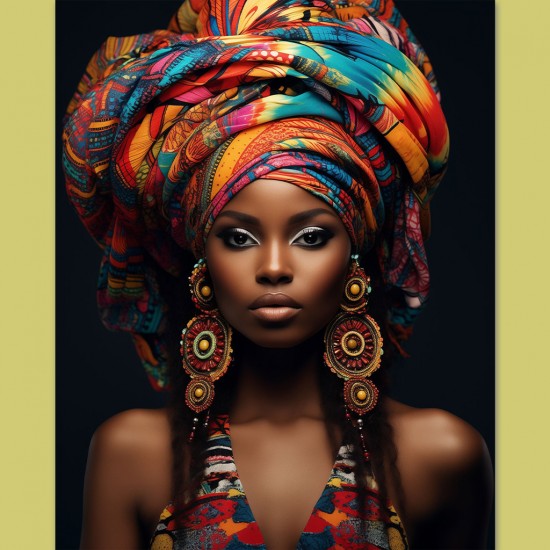 Stunning African woman - Πίνακας σε καμβά - Πίνακας σε καμβά Κάδρα / Καμβάδες