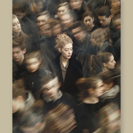 Surrounded by people - Πίνακας σε καμβά - Πίνακας σε καμβά Κάδρα / Καμβάδες