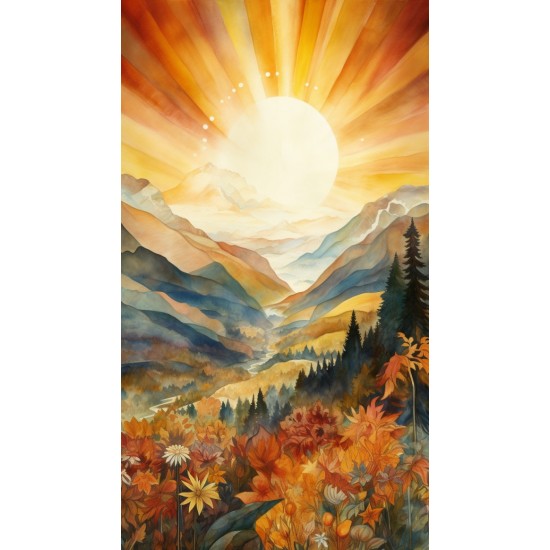 The sun - Πίνακας σε καμβά Κάδρα / Καμβάδες