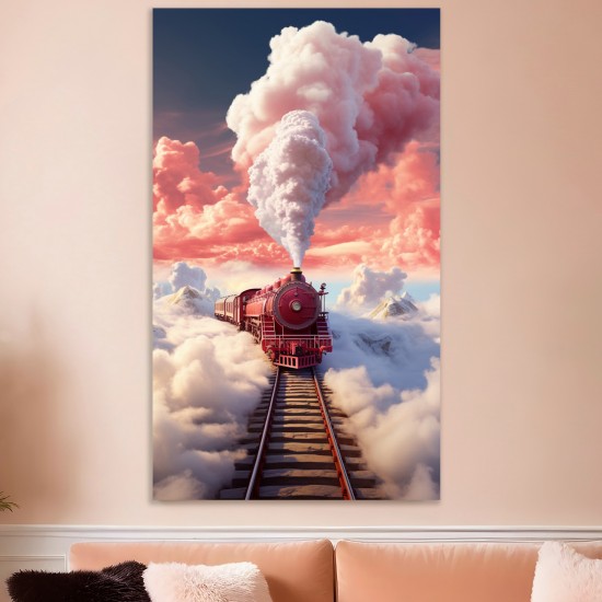 Train in the sky - Πίνακας σε καμβά