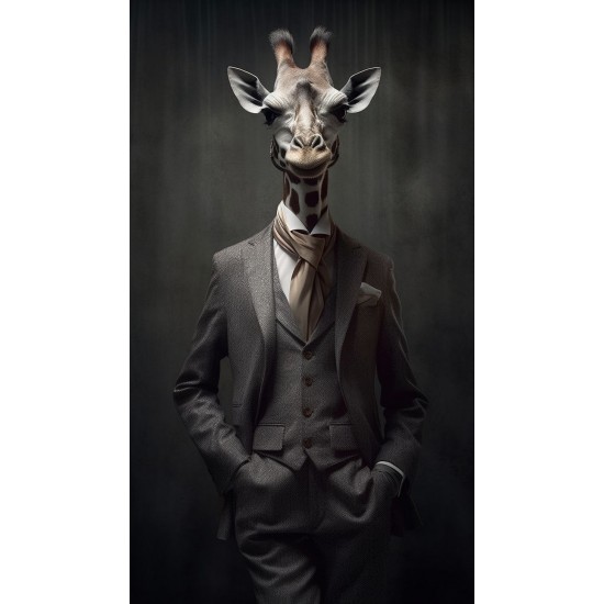 Tuxedo giraffe - Πίνακας σε καμβά - Πίνακας σε καμβά Κάδρα / Καμβάδες