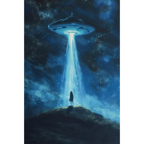 Ufo beam - Πίνακας σε καμβά - Πίνακας σε καμβά Κάδρα / Καμβάδες