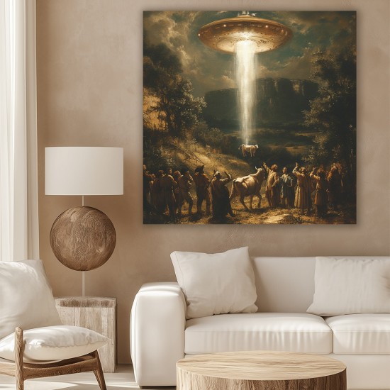 Ufo calling - Πίνακας σε καμβά