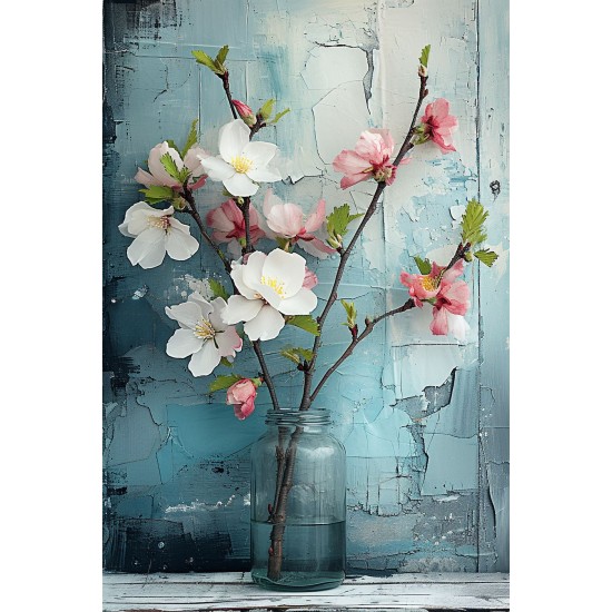 Vase with flowers 2 - Πίνακας σε καμβά