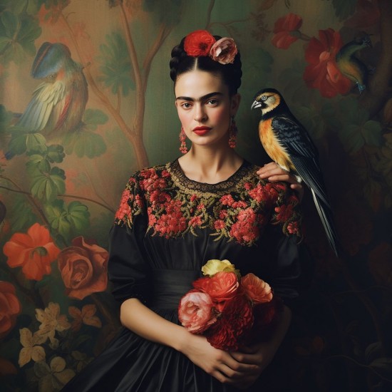 Vintage Frida - Πίνακας σε καμβά