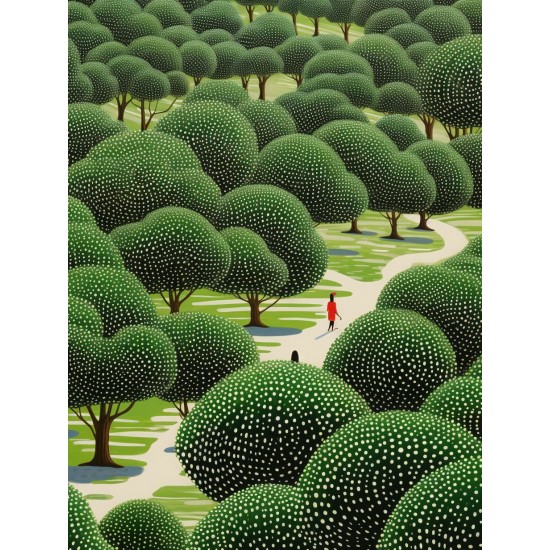 Walking beside trees 2 - Πίνακας σε καμβά - Πίνακας σε καμβά Κάδρα / Καμβάδες