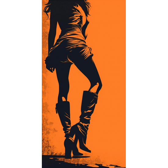 Woman in boots - Πίνακας σε καμβά