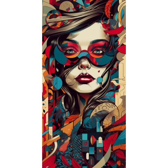 Woman of colours - Πίνακας σε καμβά Κάδρα / Καμβάδες