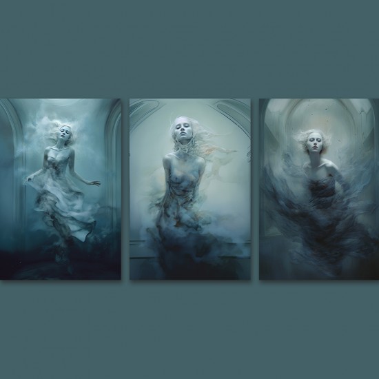 Woman underwater 4 - Πίνακας σε καμβά Κάδρα / Καμβάδες