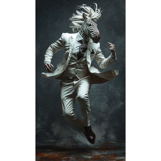 Zebra in style - Πίνακας σε καμβά - Πίνακας σε καμβά Κάδρα / Καμβάδες