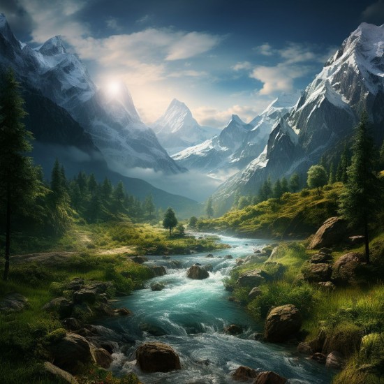 Βeautiful landscape - Πίνακας σε καμβά - Πίνακας σε καμβά Κάδρα / Καμβάδες