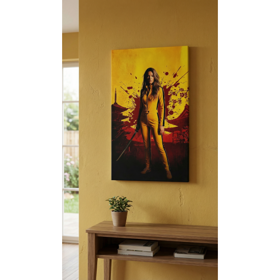 movie icon πορτρέτο άντρας μποξέρ rocky style και γυναίκα kill bill style ai poster