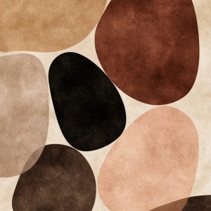 Πέτρες σε γήινα χρώματα - Πίνακας σε καμβά