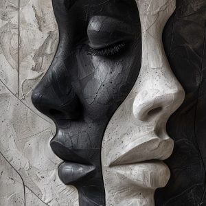 Δύο πρόσωπα σε πέτρα - Πίνακας σε καμβά Δύο πρόσωπα σε πέτρα - Πίνακας σε καμβά