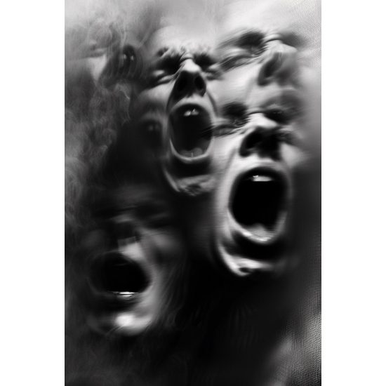 Πρόσωπα σε κίνηση - Πίνακας σε καμβά