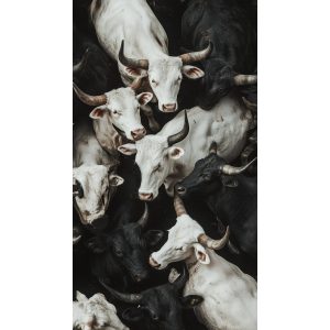 Λευκές αγελάδες - Πίνακας σε καμβά Λευκές αγελάδες - Πίνακας σε καμβά