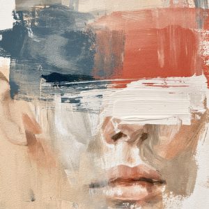 Πρόσωπο σε πινελιές - Πίνακας σε καμβά