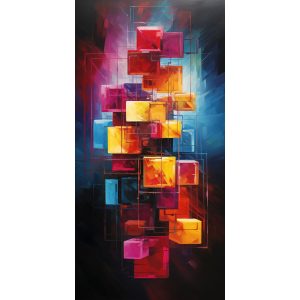 Abstract cubes - Πίνακας σε καμβά