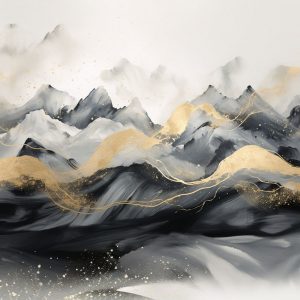 Black mountains - Πίνακας σε καμβά