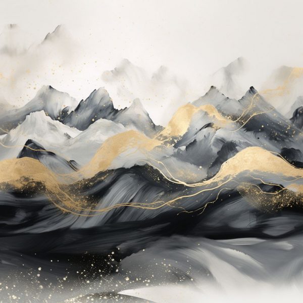 Black mountains - Πίνακας σε καμβά