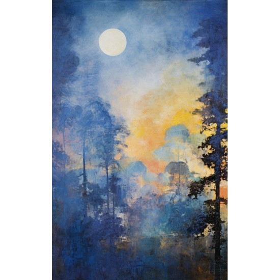 Blue forest - Πίνακας σε καμβά - Πίνακας σε καμβά Κάδρα / Καμβάδες