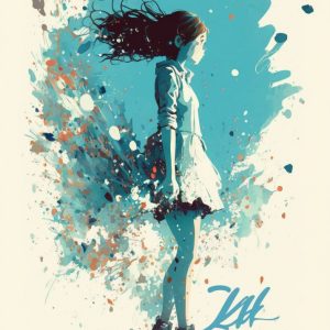Blue girl - Πίνακας σε καμβά