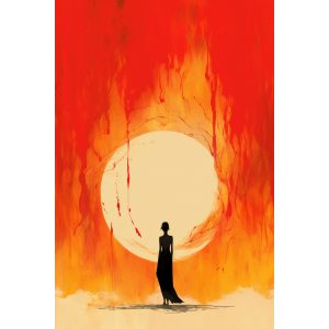 Burning moon - Πίνακας σε καμβά
