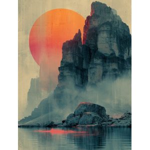 Chinese landscape 2 - Πίνακας σε καμβά