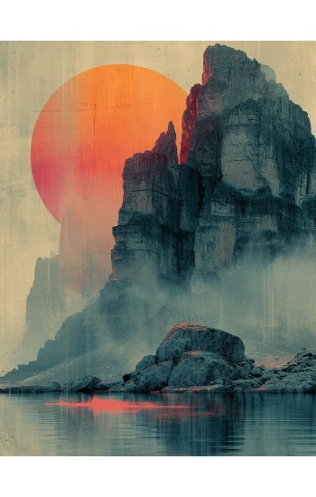 Chinese landscape 2 - Πίνακας σε καμβά
